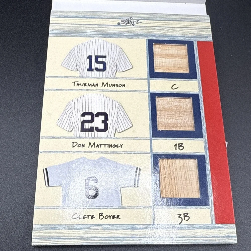 2025 Leaf NY Yankees Lumber Lineup - Jeter Jackson  DiMaggio Ruth Mantle 5/6